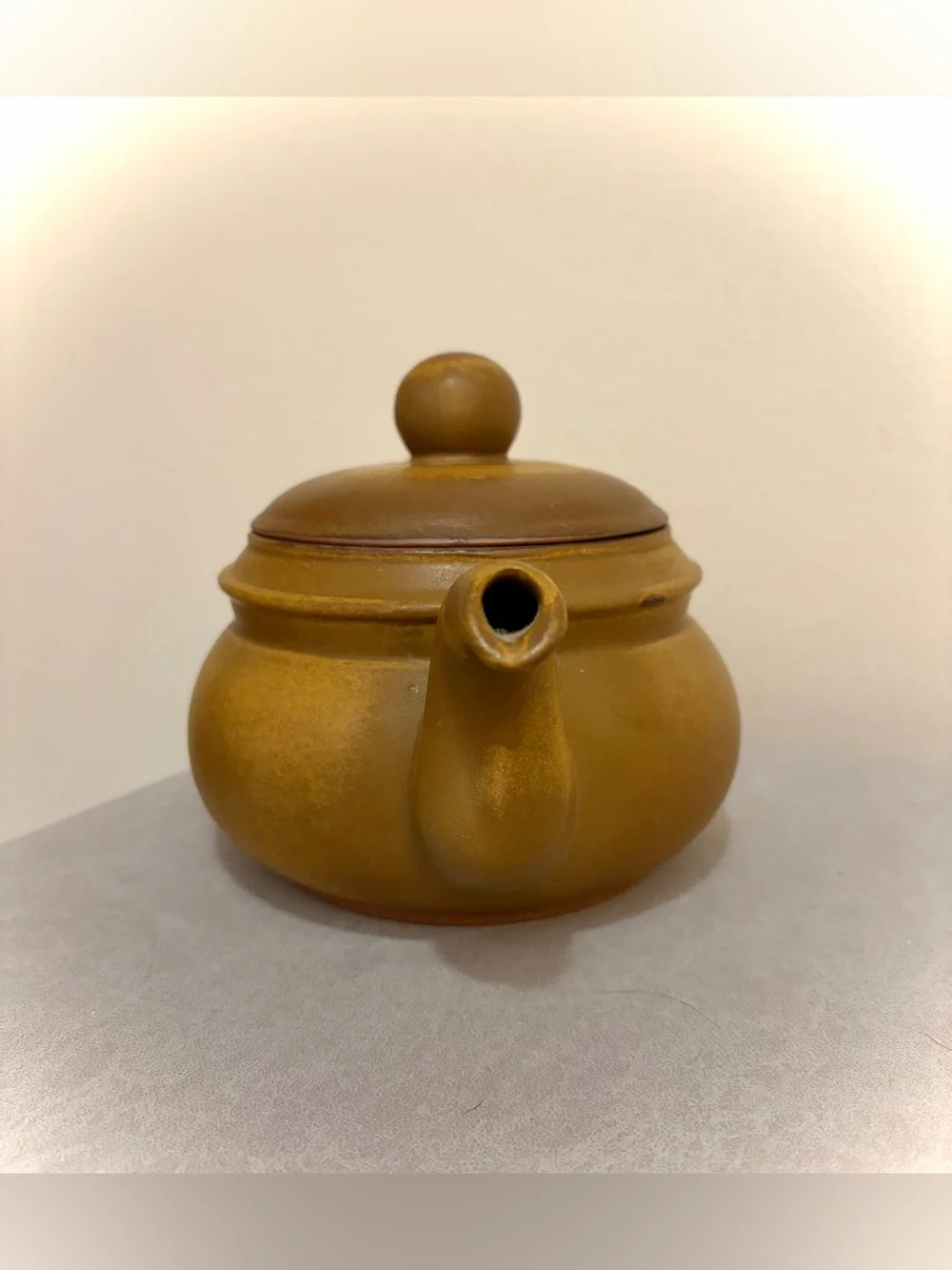 Bennington Potters Tavernware Stoneware Mustard Gold Teapot with Lid Vermont VTG